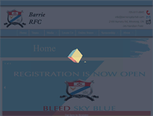 Tablet Screenshot of barrierugbyclub.com